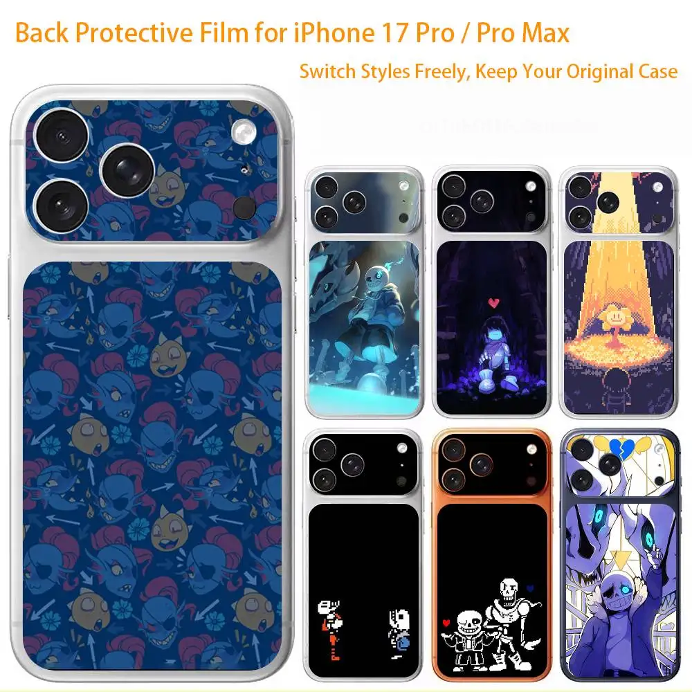 

Game U-Undertale-es 3D Full Body Skin Decal for iPhone 17/Pro/Pro Max Color Rear Protective Sticker