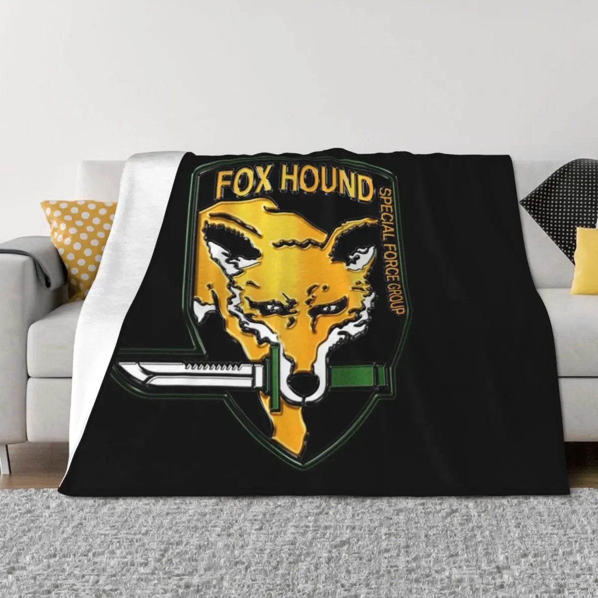 

Foxhound Crest Throw Blanket Blankets For Sofas Soft Softest wednesday Blankets