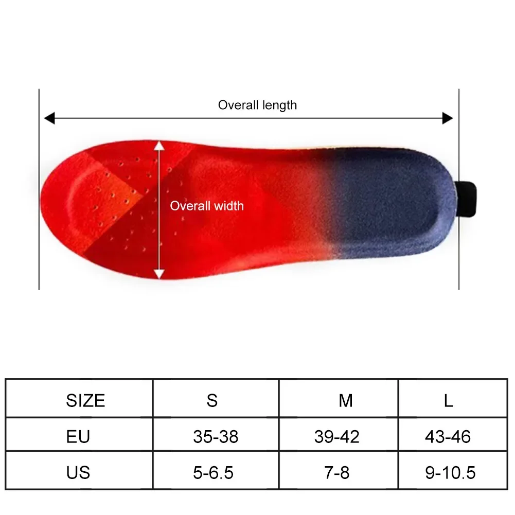 3 Heating Method Shoe Insoles Outdoor Warm In Winter Rechargeable Electric USB Heated Sockliner Customizable Heating Shoe Insert