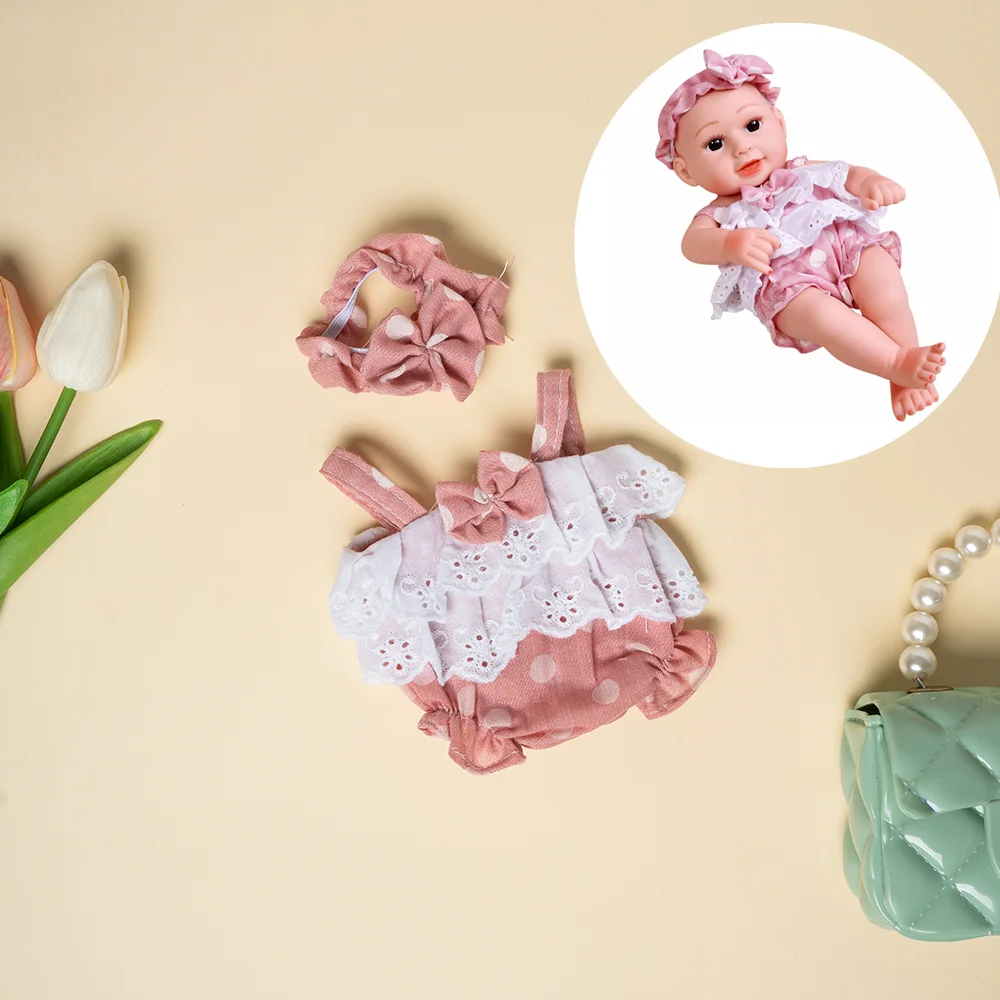Puppenkleidung für 12 Zoll (30 cm) Reborn-Babypuppen, Kleid, Overall, Puppenkleidung, amerikanische Puppenzubehörteile für Puppen-DIY-Spielzeug, Geschenk für Mädchen – Detail 2