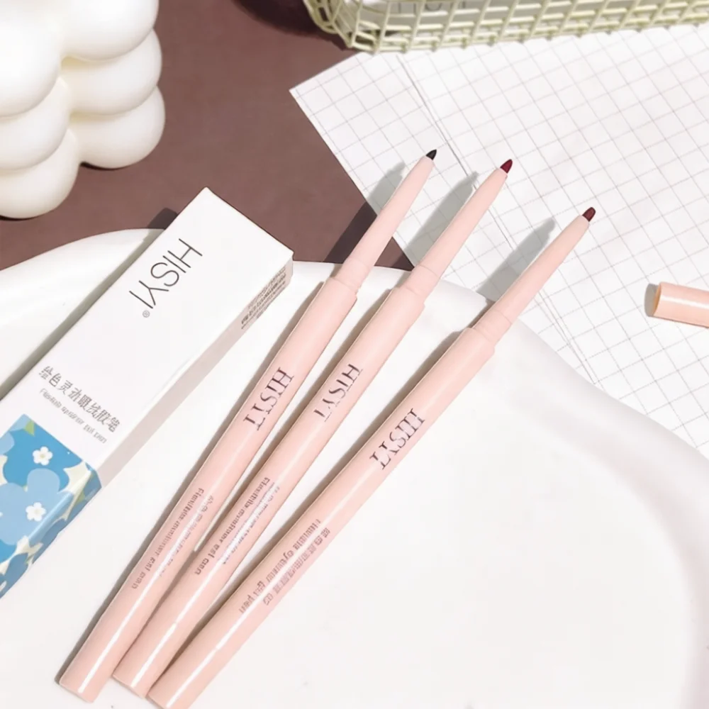 HISYI Waterproof Gel Eyeliner Pen Long Lasting Easy Glide Eye Makeup Pencil Fine Tip Precise Defining For Natural Eye Look