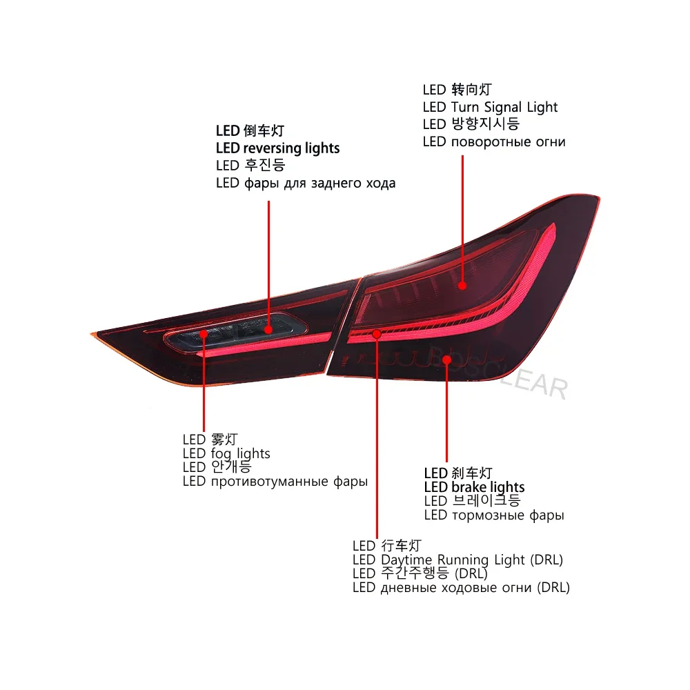 4PCS Taillight for Mercedes-Benz CLA W118 CLA200 CLA260 CLA35 CLA45 2020-2024 LED Tail Light Assembly Brake Light Plug and Play view 2