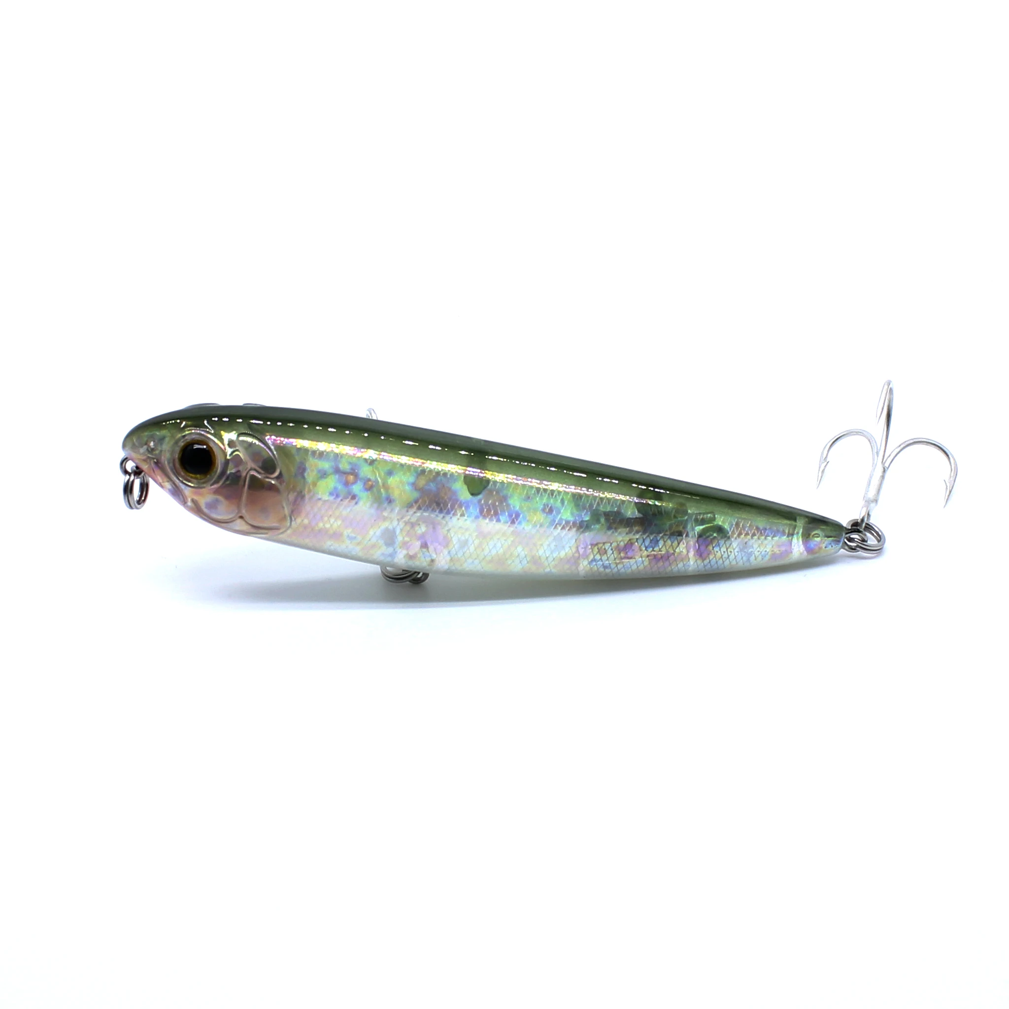 Topwater Walking The Dog 60 mm 3,4 g 105 mm 15,6 g harter Köder schwimmender Bleistiftstab Angelköder Bassoberfläche Schwimmer Wasser VMC Haken