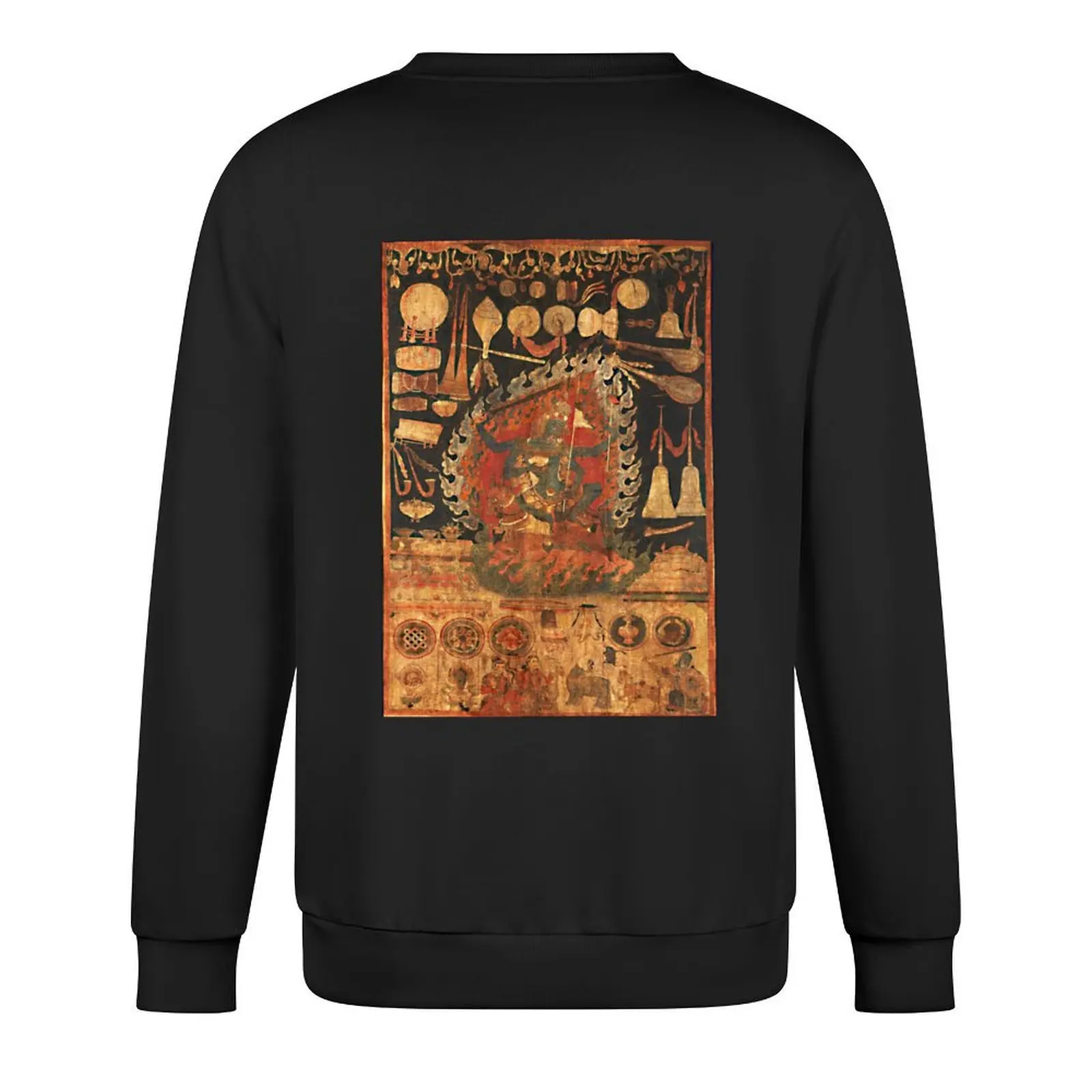 Mandala 75 Goddess Palden Lhamo Pullover clothes for men mens designer clothes blouse tracksuits graphic sweatshirts
