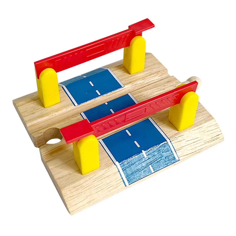 حاجز درابزين مسار القطار DIY محاكاة كتلة طريق السكك الحديدية لعبة ممتعة كتلة طريق السكك الحديدية تحفز الخيال