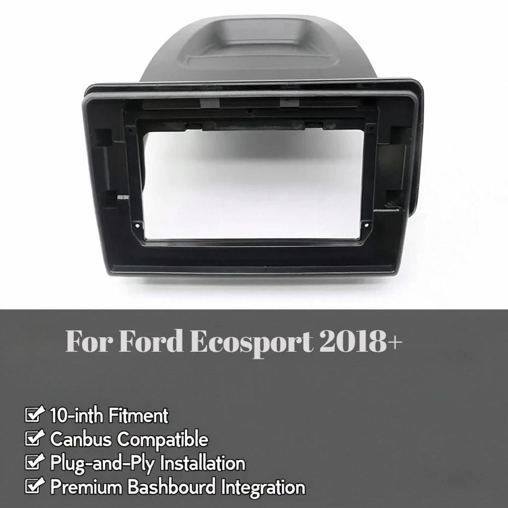

Для Ford Ecosport 2018 + 10-дюймовый автомобильный каркас, лицевой адаптер, декодер Canbus Box, Android-радио, комплект панели для крепления приборной панели