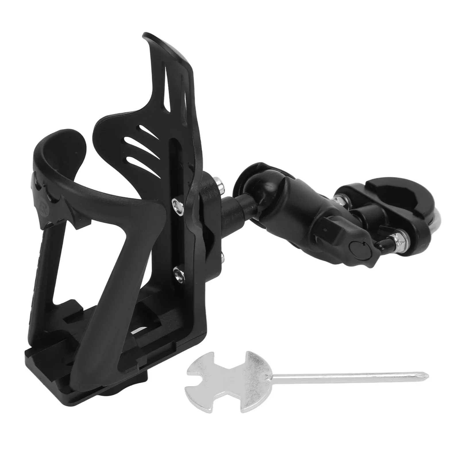 Water Bottle Holder Frosted Treatment Adjustment Width High Tenacity Nylon Aluminum Alloy Rod Motorcycle Drink Holder for Bike