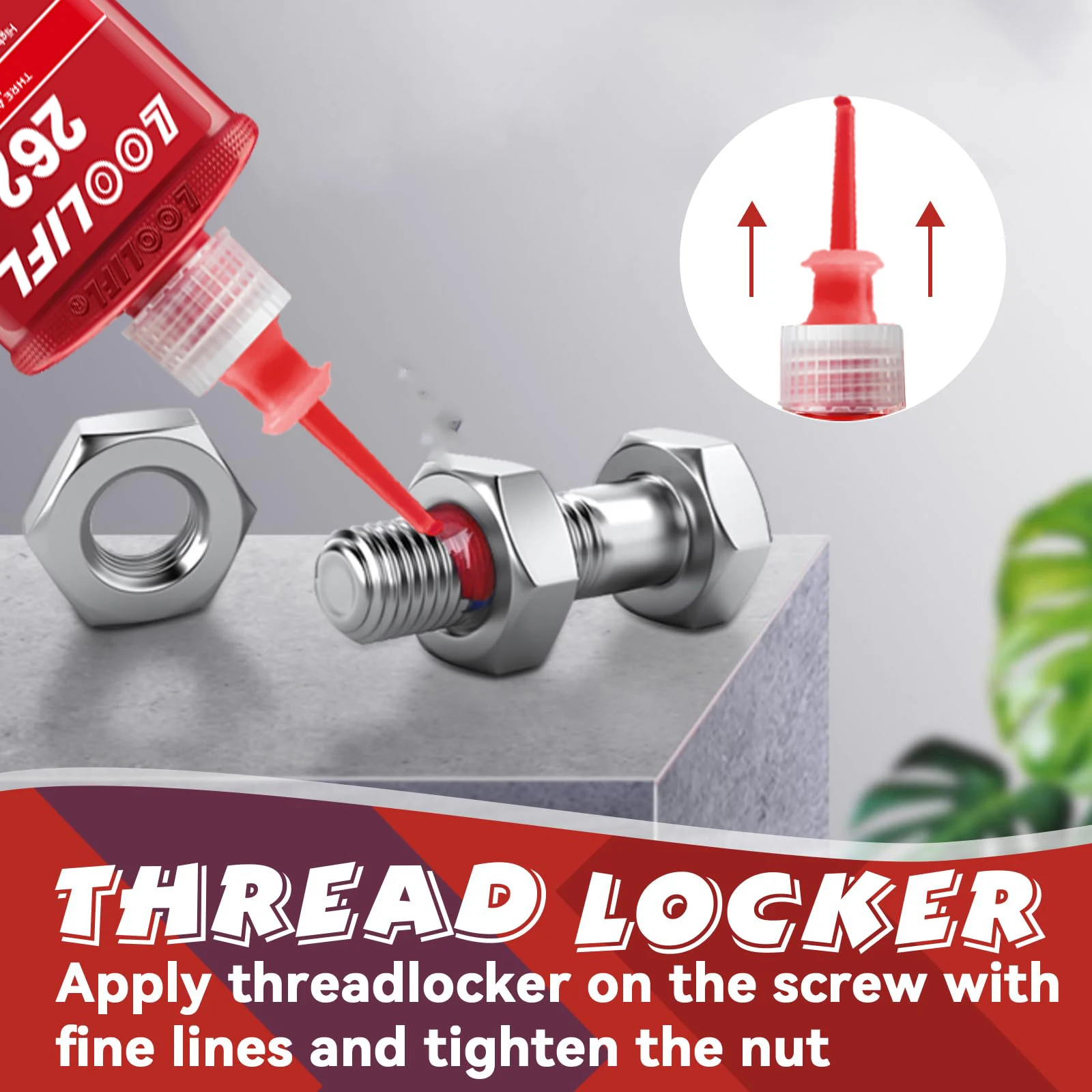 50ml 262 Screw Lock Threadlocker Quickly Cured Thread Locking Agent Anaerobic Adhesive Corrosion-Resistant Anti-Loosening Glue - Image 4