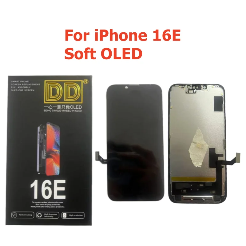Soft Hard OLED For iPhone 15 Pro Max 16 16E 15Plus Display 3D