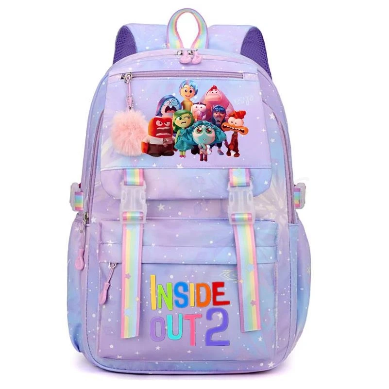 New Inside Out2 Backpacks Girls High-capacity Waterproof Travel Bag Fashion School Backpack for Women Men Lovely Casual Mochilas