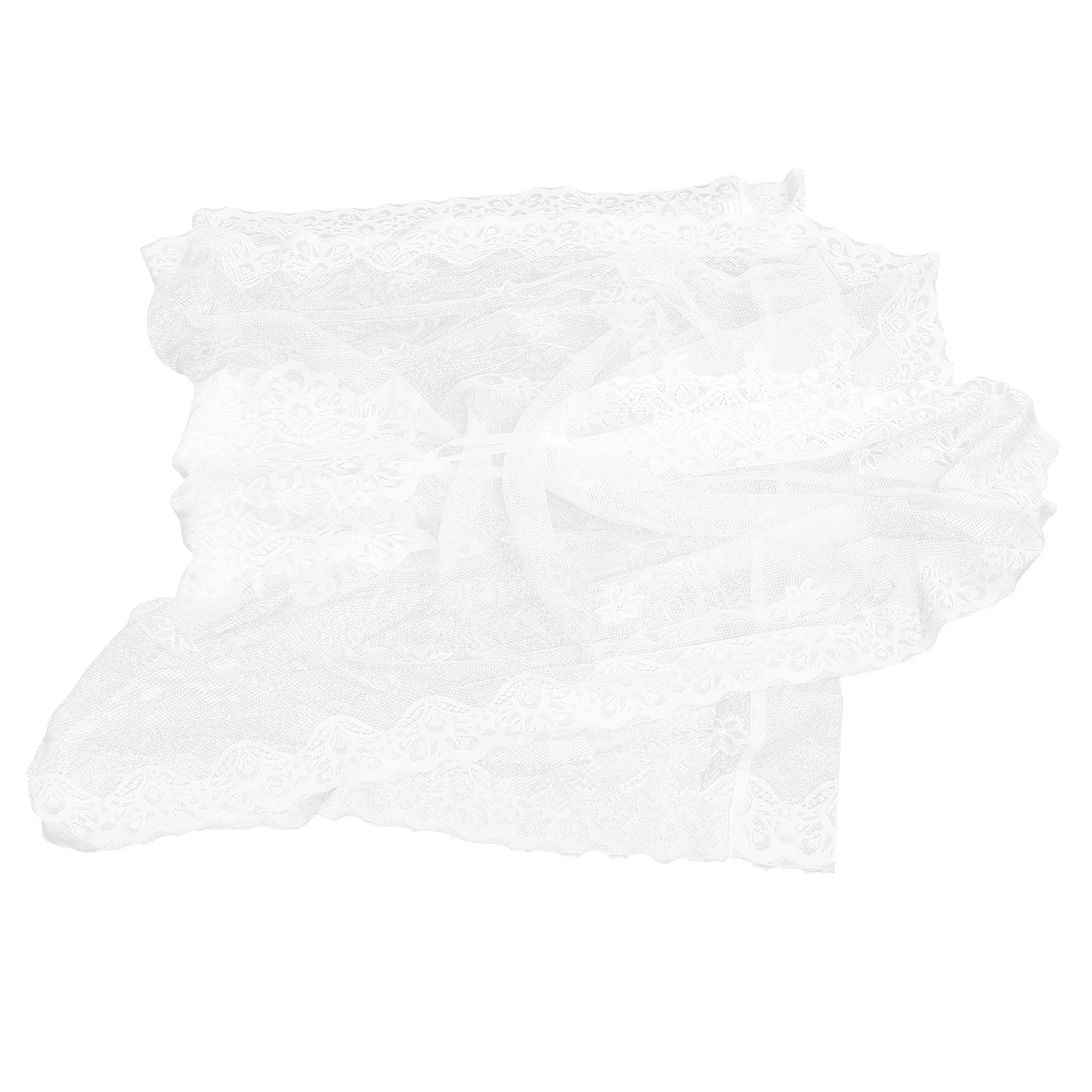 ستارة باب رومانسية شفافة من الدانتيل على الطراز الفرنسي ستارة نافذة غطاء شرفة مزخرف ستائر نافذة وشاح الباب #3