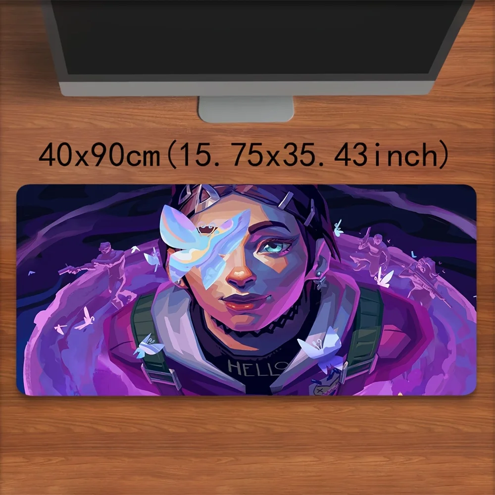 

V-Valorant Large Gaming Mouse Pad, Anti-Slip Rubber Desk Mat for Office & Gaming - Extra-Large Mechanical Keyboard and Mouse Pad