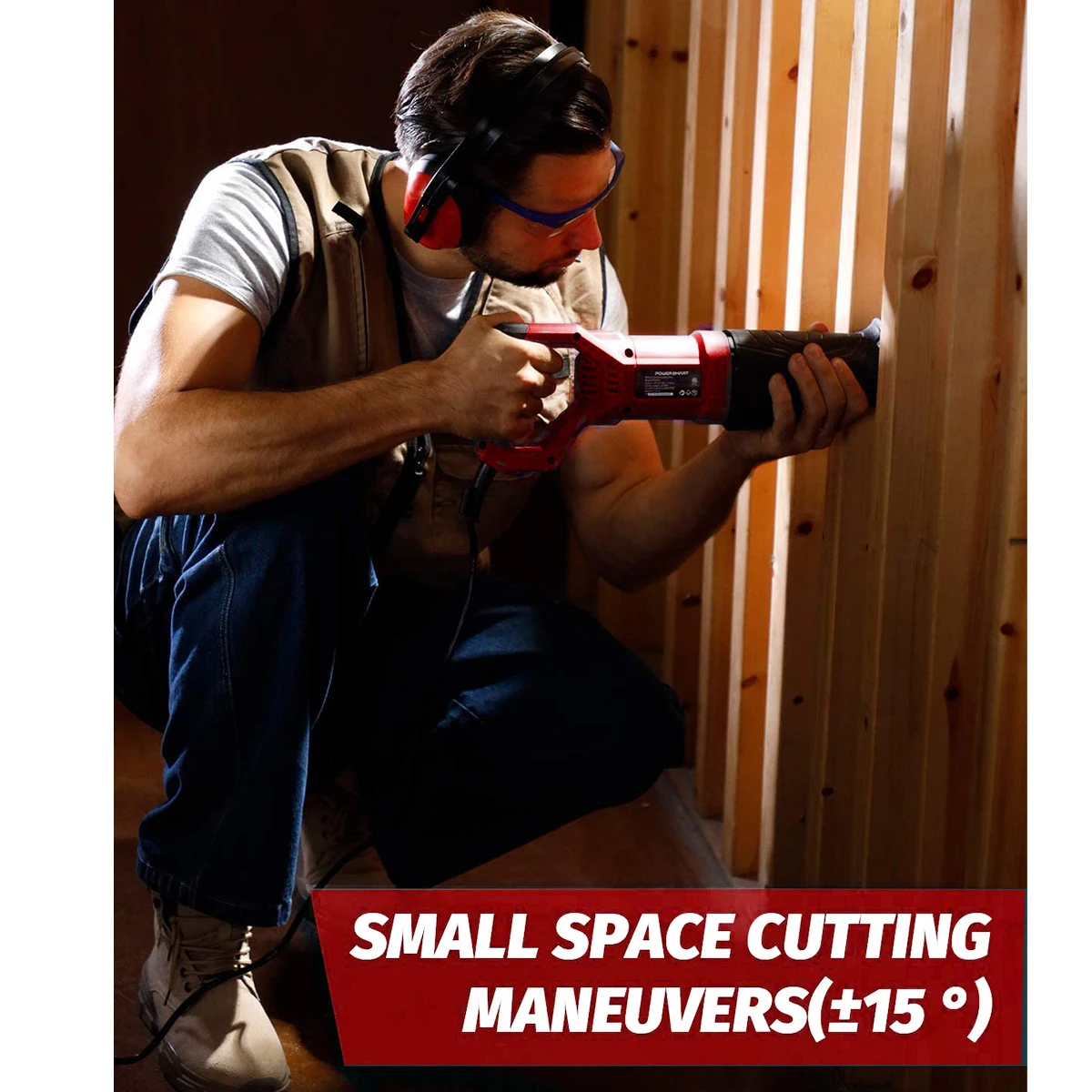 

7.5A Reciprocating Saw 2800SPM No-load Speed Reciprocating Saw Corded Electric Hand Saw with 6 Blades for Cutting Wood Metal and