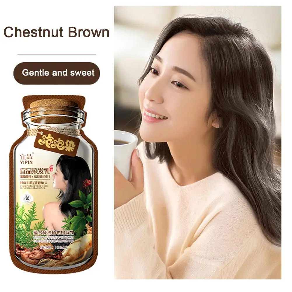 Растительный шампунь для окрашивания волос, шампунь для краски для черных волос, натуральный растительный шампунь для краски для седых волос, стойкий крем для мужчин и женщин R6j3