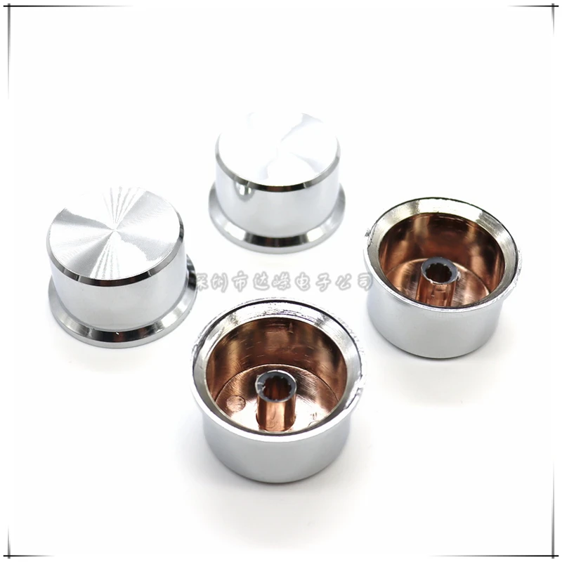 2PCS 35×20MM Water Plated Plastic Knob Potentiometer Knob Amplifier Volume Sound Card Knob Cap Flower Shaped Inner Hole 6mm