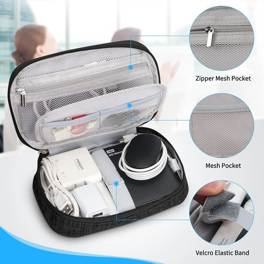 Multipurpose Digital Travel Packing Cube Entertainment Data Cable USB Drive Storage Bags Daily Necessities Organize Pouch Items