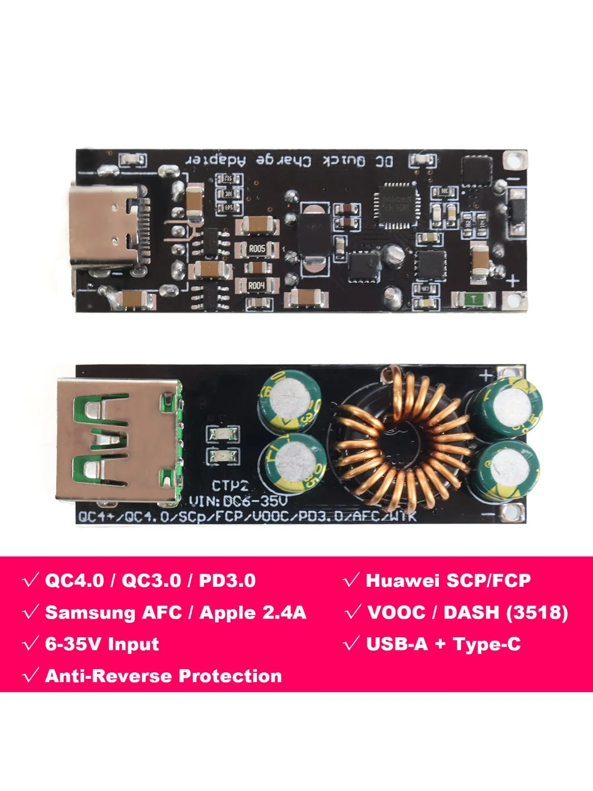 SW3518S SW3516S 6-35V QC4.0 QC3.0 PD SCP FCP Schnell-Ladegerät Buck-Boost Modul für Handy Powerbank 18650 DIY USB Typ-C