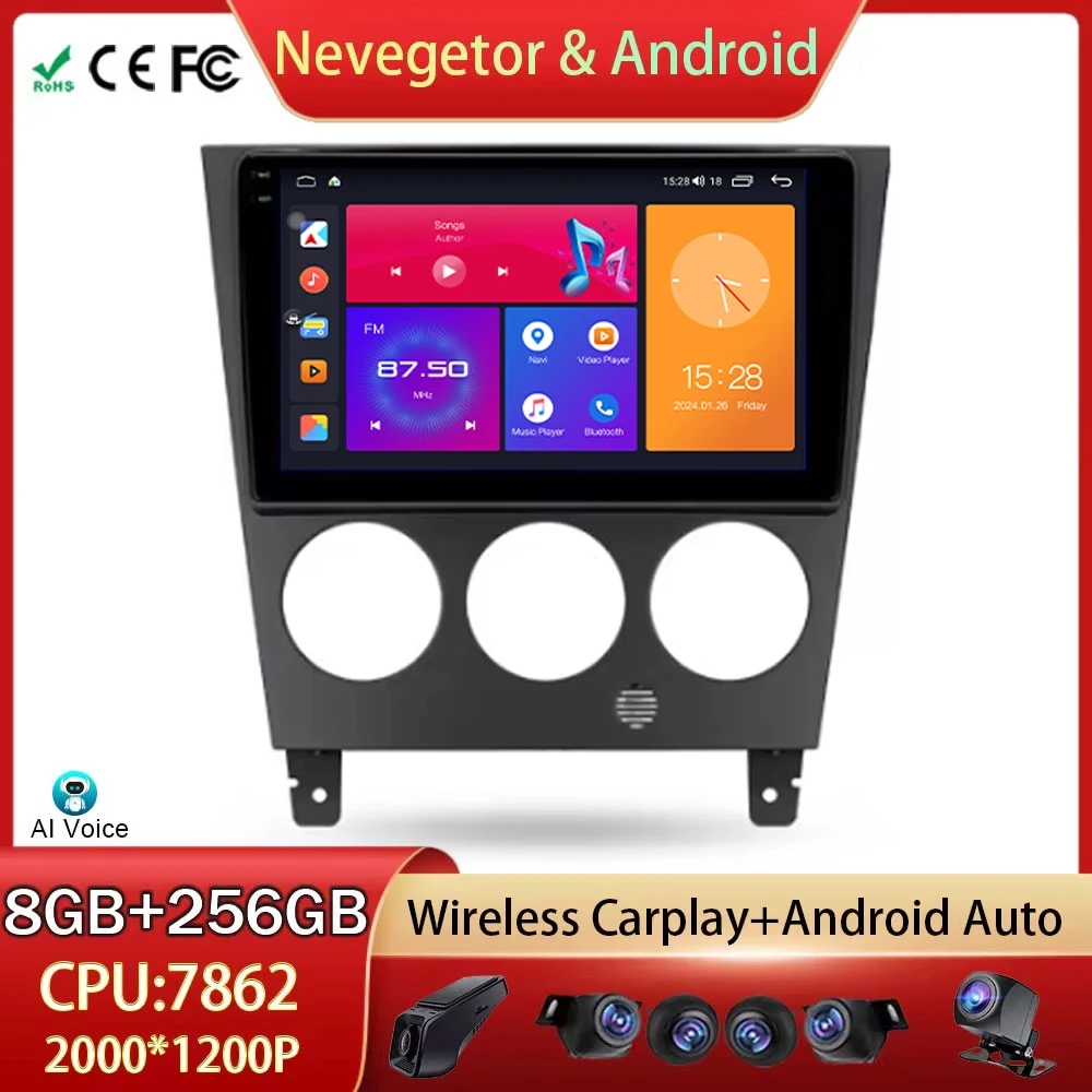 

For Subaru Impreza GD GG 2002 - 2007 Car Radio Android Auto Multimedia Video Player GPS Navigation WIFI Carplay BT No 2din DVD