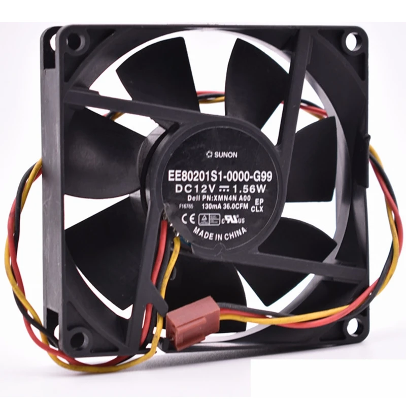 Ventilateur de refroidissement de serveur 3 fils, 80mm, pour Sunon EE80201S1-0000-G99 XMN4N A00 DC 12V 0,6a 80x80x20mm