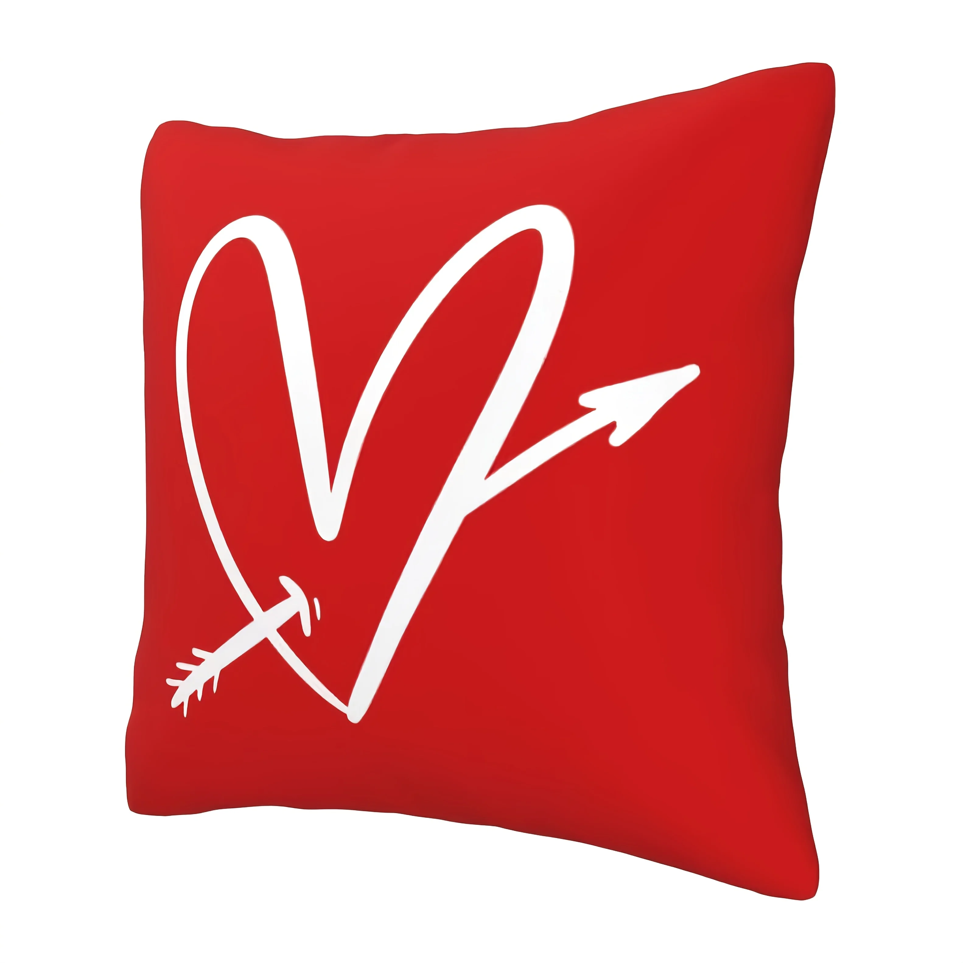 Valentine's Day Arrow Pierces Heart Pillow Cover -  Double-sided printing Multi-Size Machine Washable Sofa Couch Decor