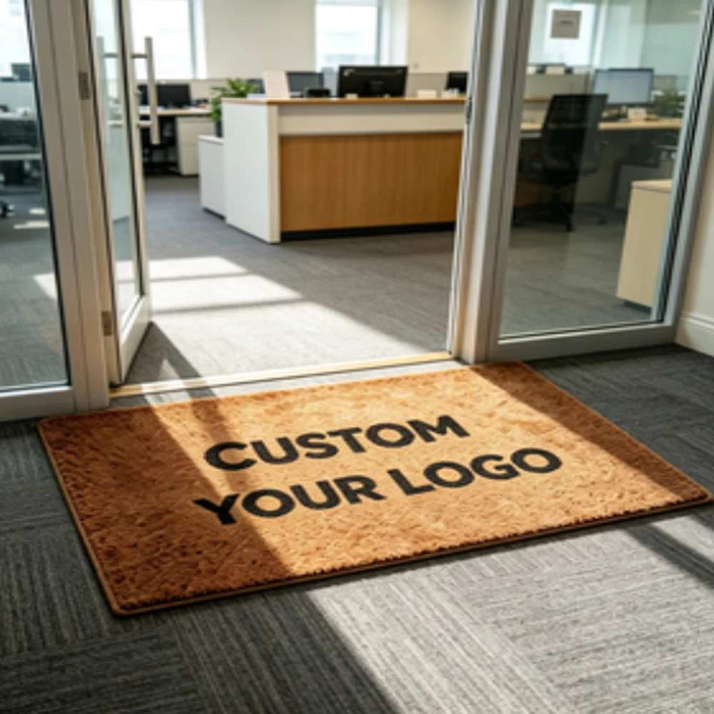 Personalized Office Welcome Mat Custom Company Logo Print Non Slip Safe Floor Mat For Business Entrance Decor Corporate Gift