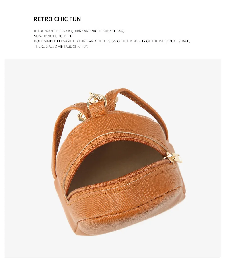 Cute storage bag headphone storage change key storage bag leather storage bag