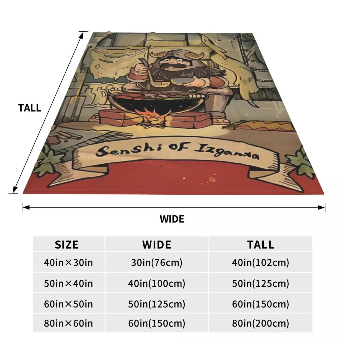 Dungeon Meshi Delicious In Dungeon - Senshi Cooking Blanket Soft Flannel Throw Blanket Bedding for Bed Living room Home Sofa