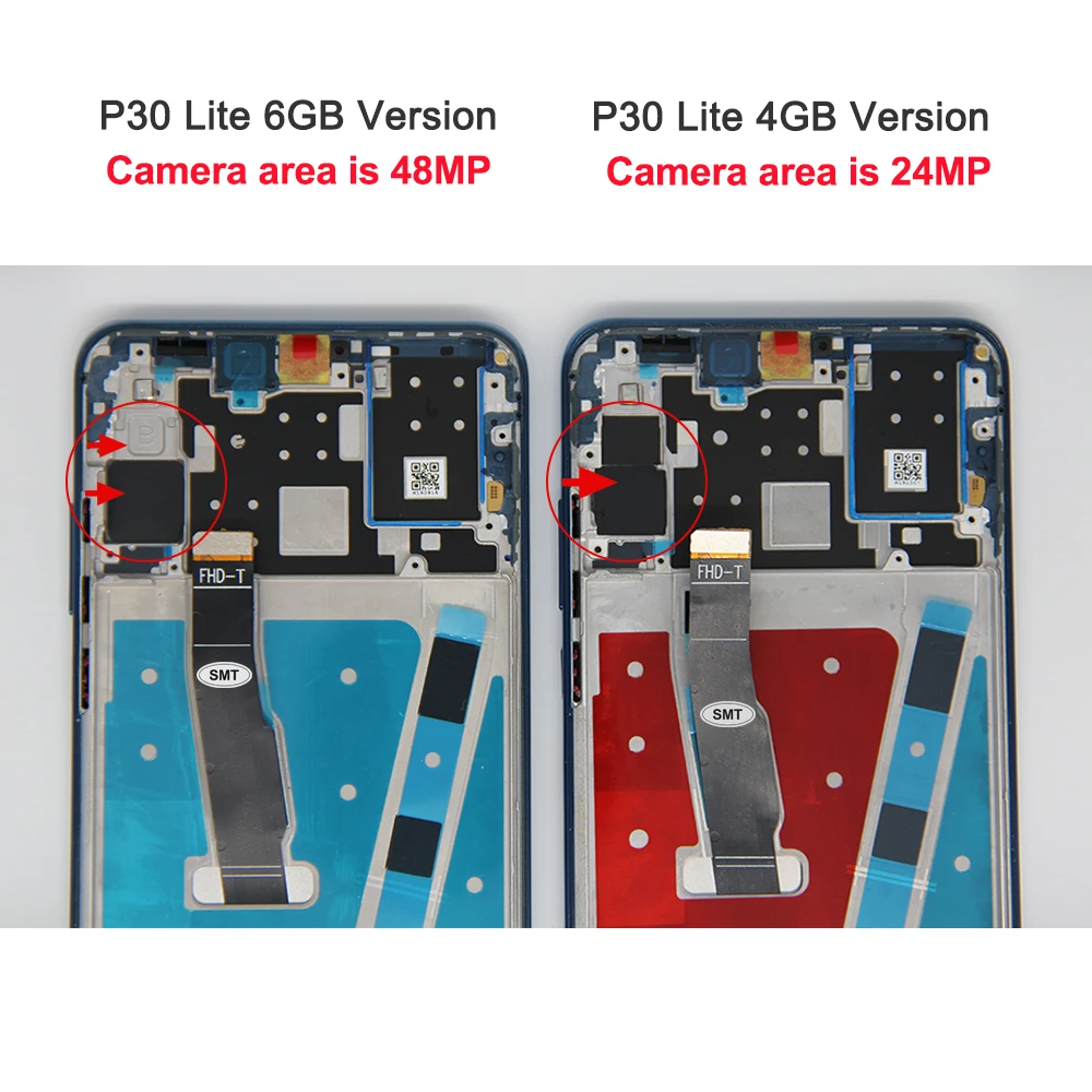 Test al 100% di alta qualità per HUAWEI P30 Lite Display LCD Screen Digitizer Assembly Nova 4E MAR-AL00 MAR-TL00 MAR-LX2 Parte di riparazione