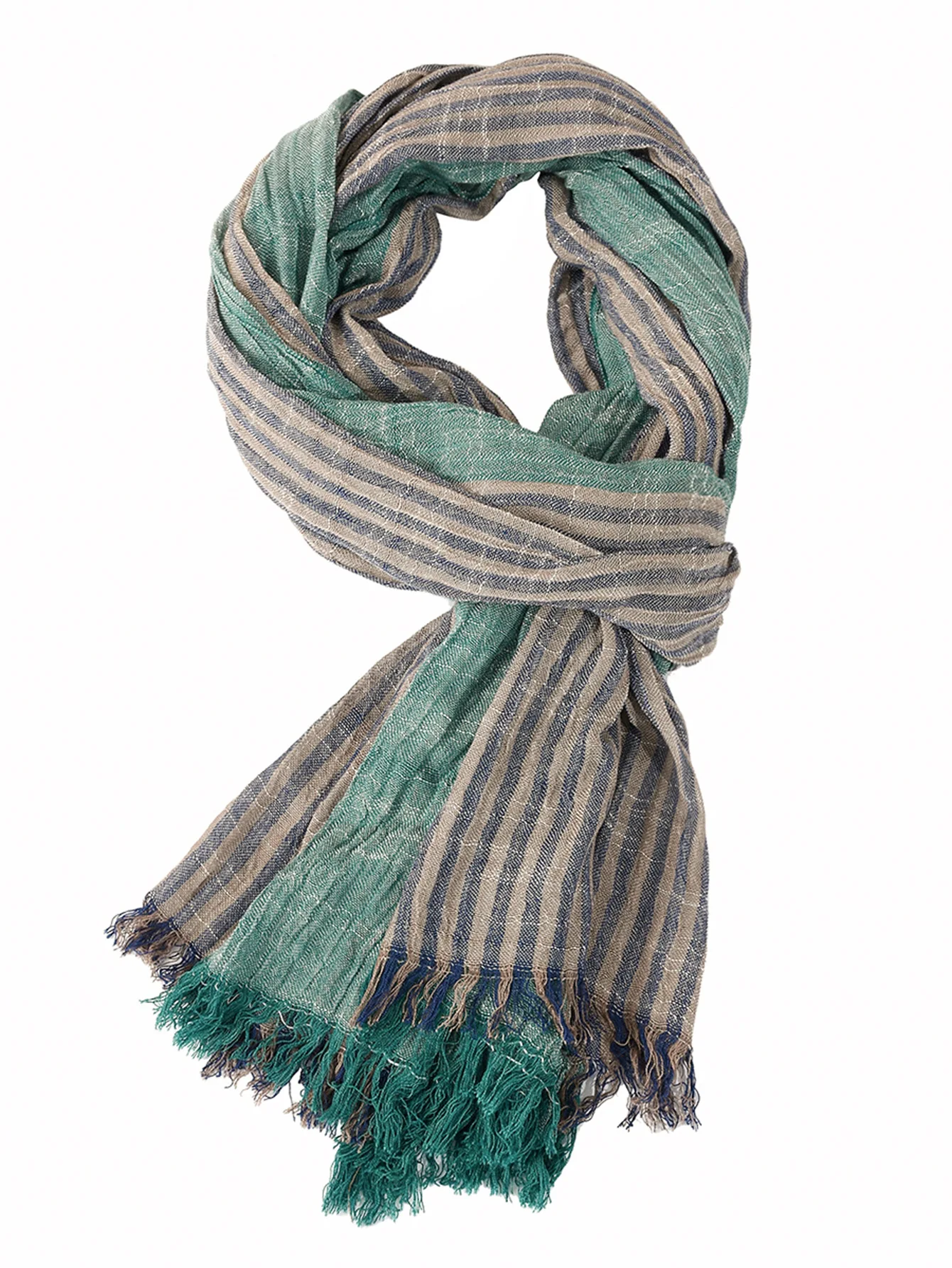 Mode Männer Schal Baumwolle Leinen Gestreiften Schals Herbst Winter Warme Halstuch Pashmina Casual Männlichen Zubehör Bufandas Schals – Detail 5