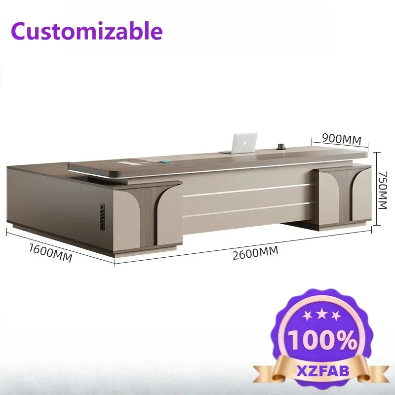 Factory Direct 2026 Boss desk light luxury senior sense young president large class desk simple modern supervisor general manage