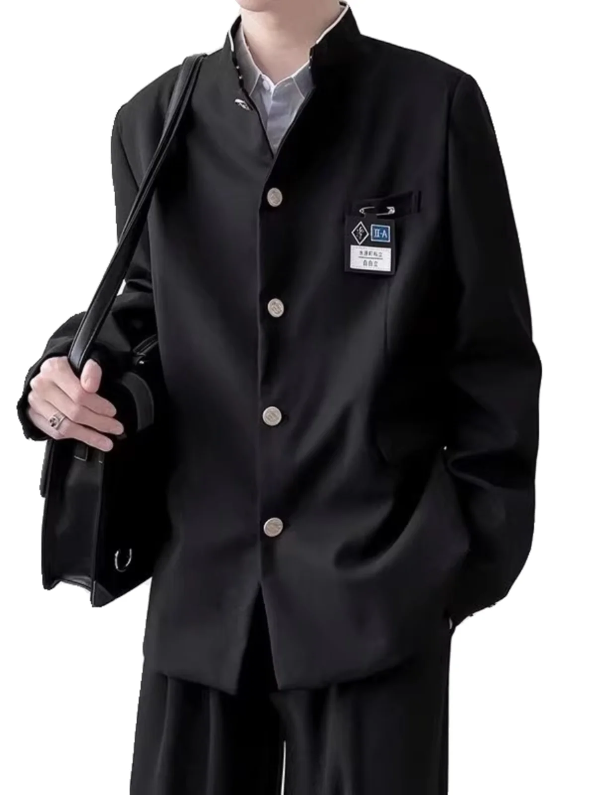 

Новый китайский мужской костюм, пальто Zhongan, высококачественное пальто в стиле вестерн Sle Jaet на осень, модный брендовый воротник-стойка...