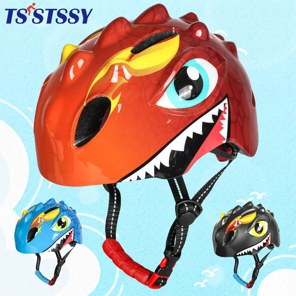 

3-8 Years Old Kids Children Bike Helmet for Boys Girls with Dinosaur 3D Lightweight Safety,Toddler Bike Skating Scooter Helmet