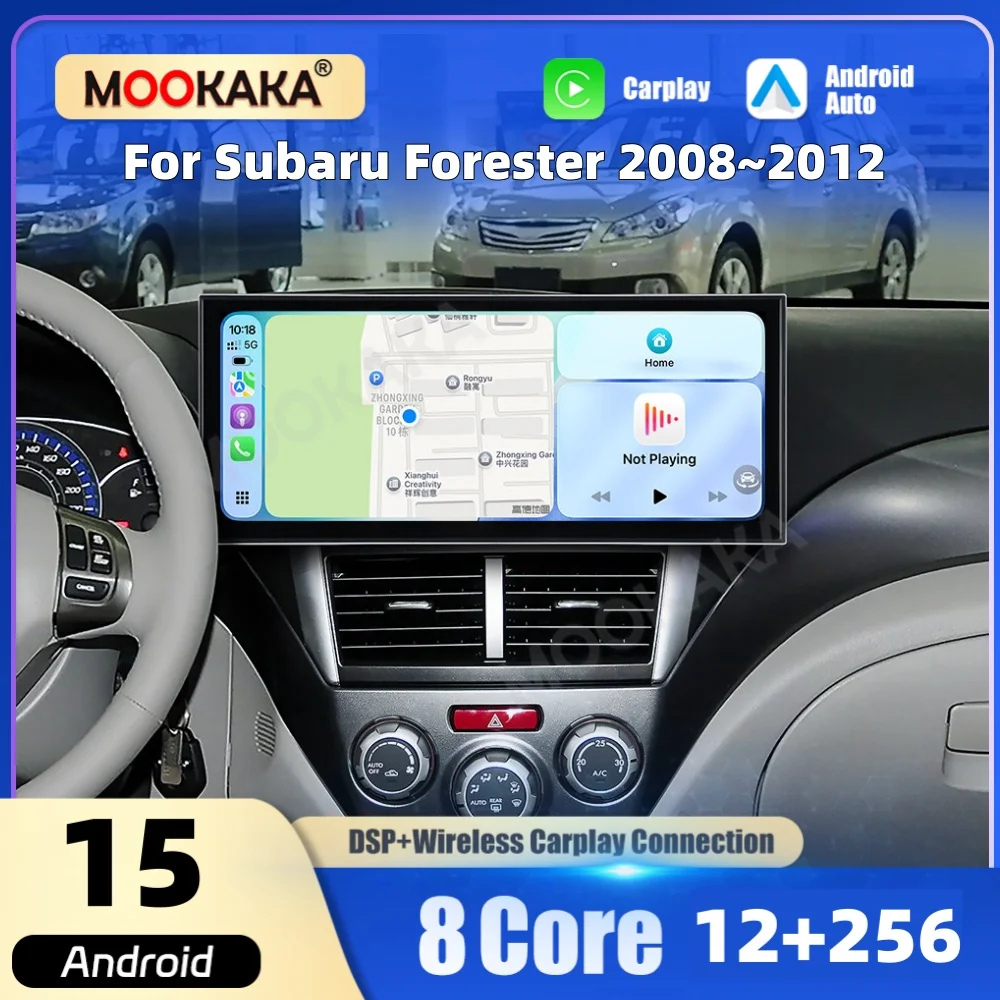 15.8” Qualcomm Car Multimedia Player Android Screen For Subaru Forester 2008~2012 Car Radio Stereo GPS CarPlay Auto Head Unit