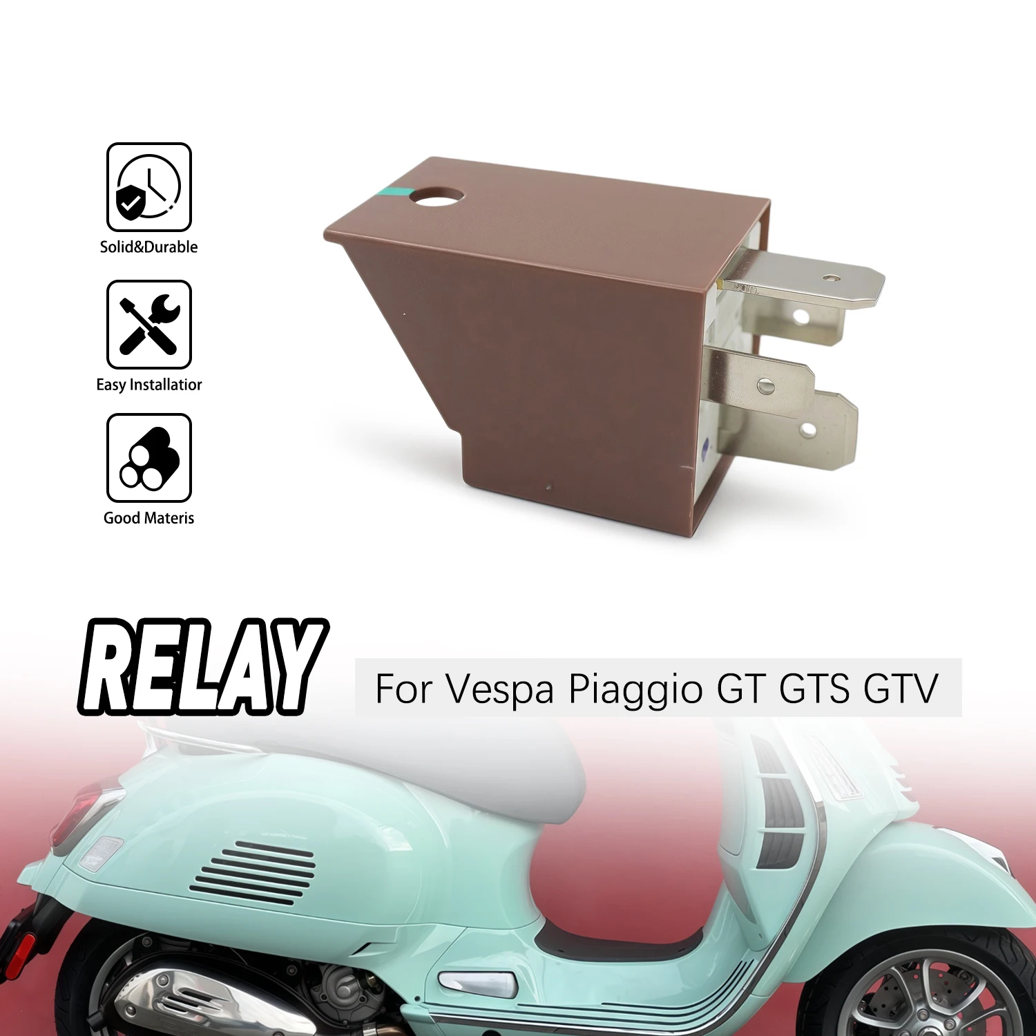 

12V 80A Starter Relay Replacement Motorcycle Relay Parts For Vespa Piaggio GT GTS GTV 125cc 250 300 584521 58115R