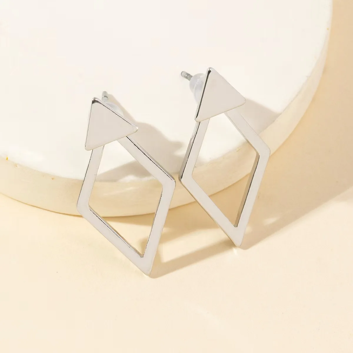 Tiny Geometric Stud Earrings For Women Gold Silver Color Temperament Posting Earrings Daily Wear Girl's Gift image 2
