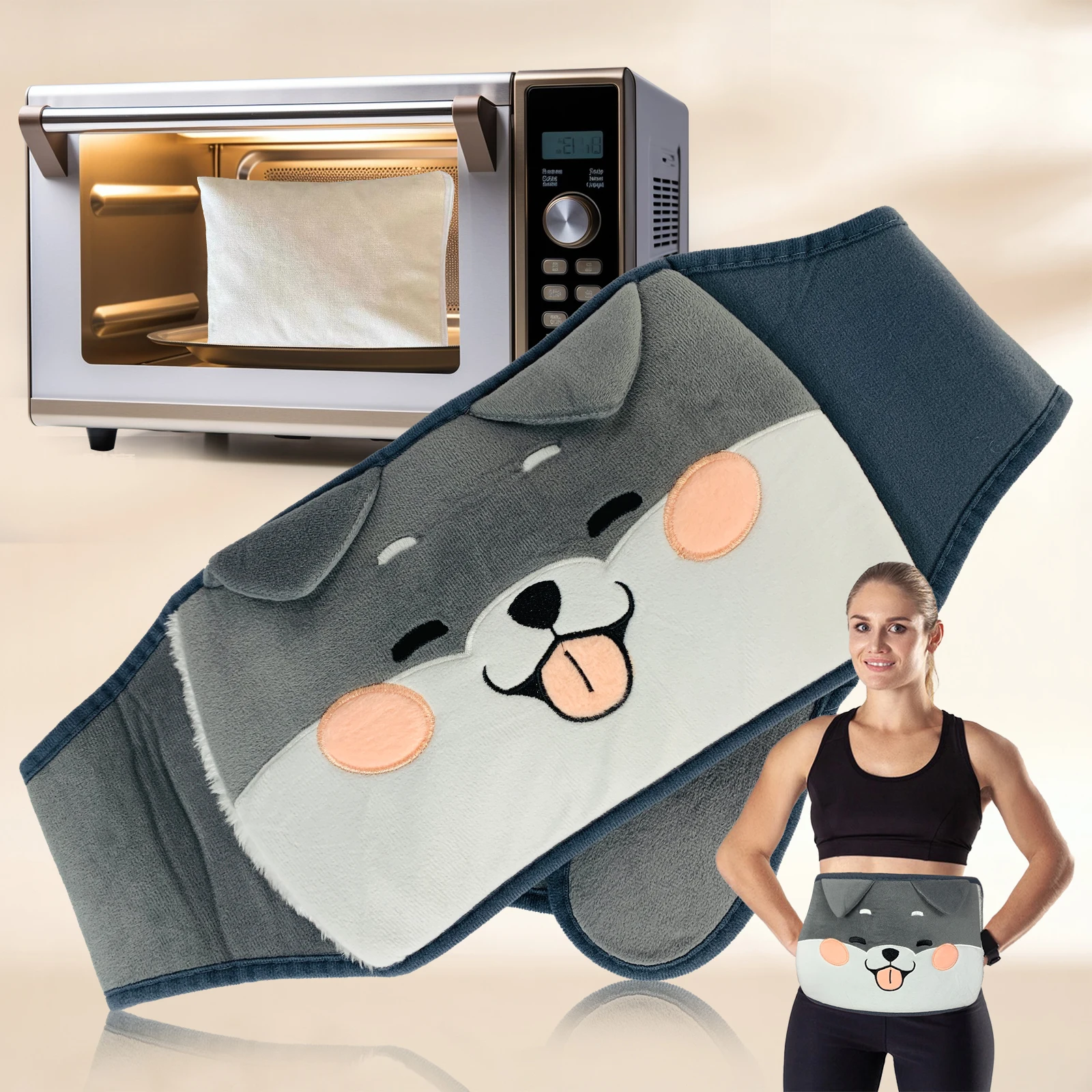 

2025 new belt microwave oven heating doll heating doll pillow pad hot compress ceramic filling heating doll
