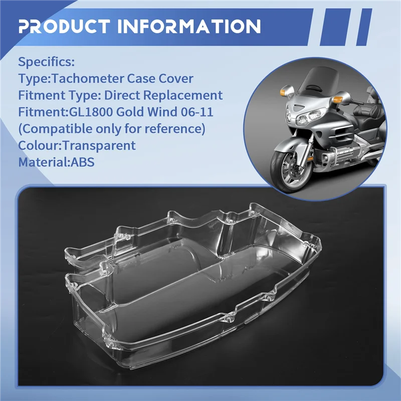 

ABXN-Motorcycle Gauges Speedometer Tachometer Case Cover Fit For Honda GL1800 Gold Wind 2006-2011