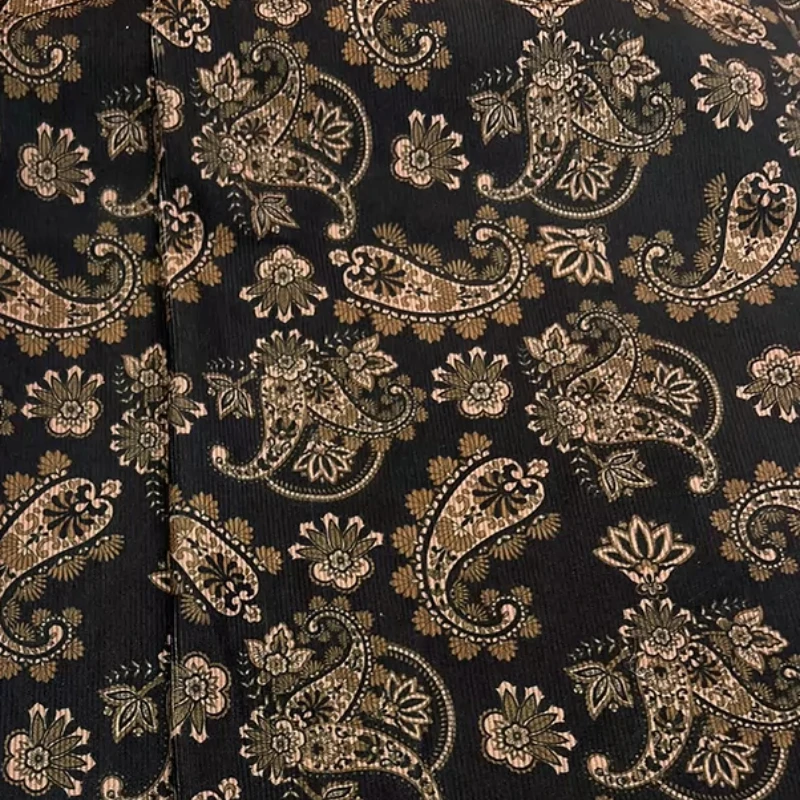 1meter Corduroy Printed Fabric Vintage Small Floral Soft Warm Breathable for Kids Pants Shirt Vest Autumn Winter DIY Sewing