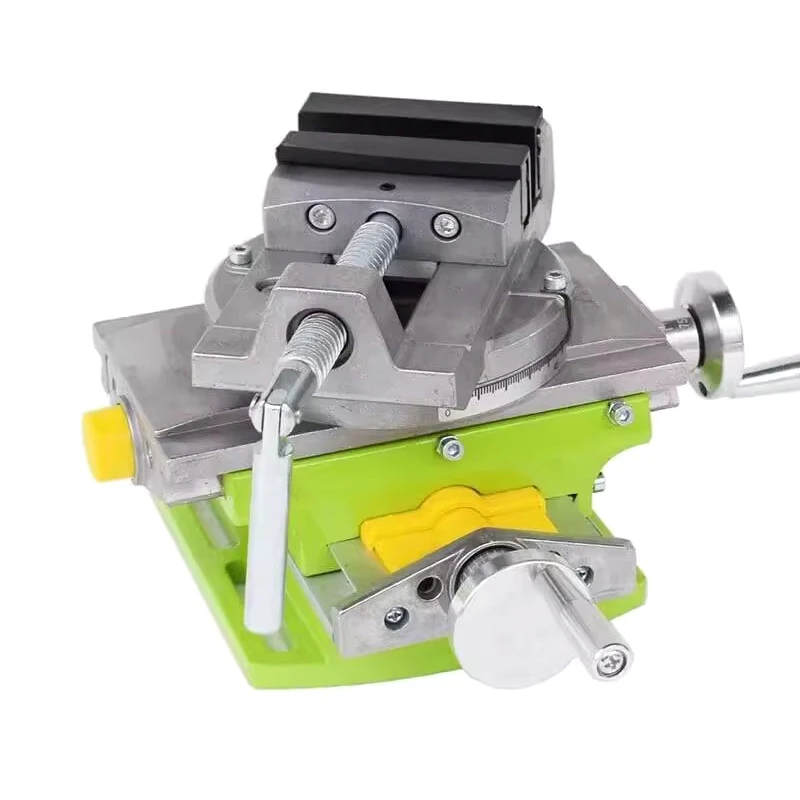 Сверхмощные фрезерные сверлильные тиски 2-в-1 с поворотным основанием; Прецизионные крестообразные тиски для верстака для машинного магазина.
