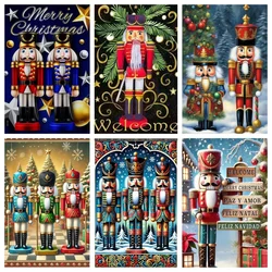 Nutcracker Christmas Decorations Full Drill Diamond Painting Embroidery Cross Stitch Rhinestone Mosaic Diamond Art Mosaic Kits