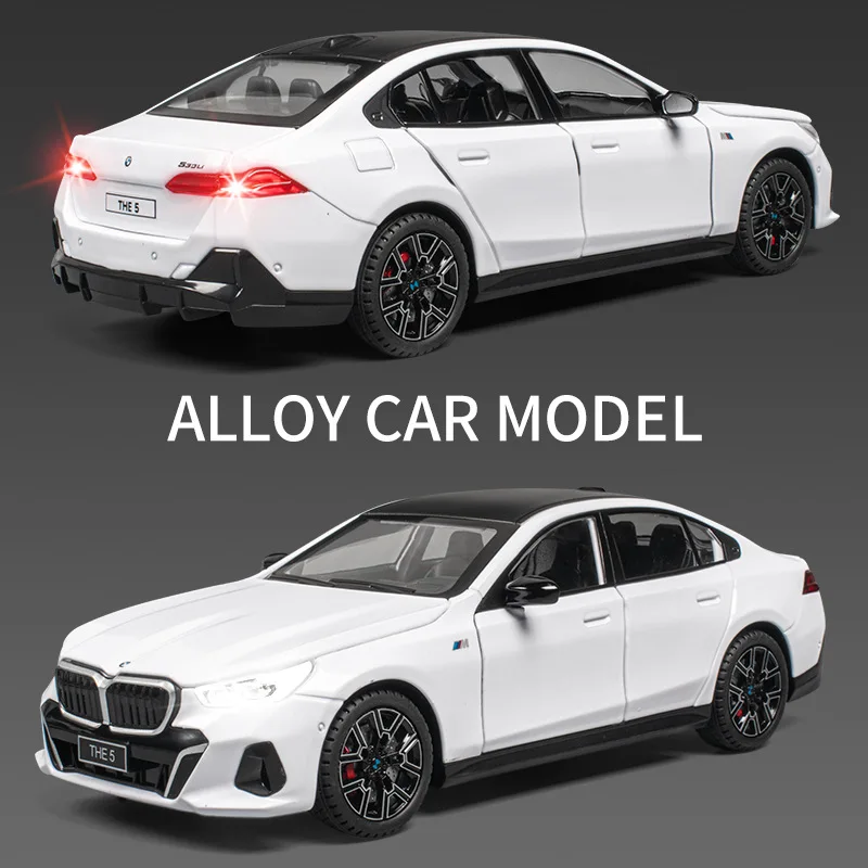 1:24 530Li 5つの豪華な合金製カーモデル、サウンドとライト、プルバック式、子供のおもちゃ、コレクターズアイテム、誕生日プレゼント