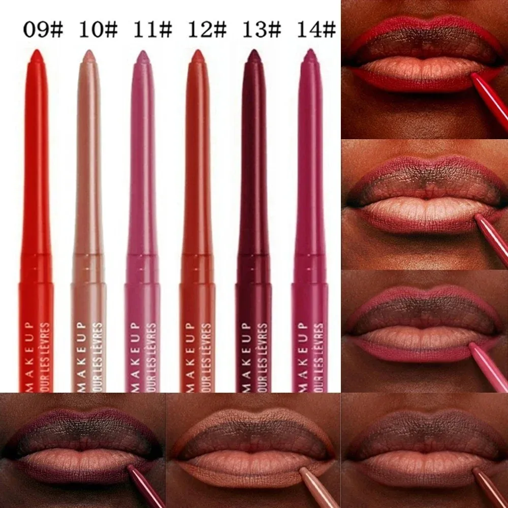 LipLiner Lipstick Pen Waterdicht Langdurig Haaklijn Lippotlood Mat Beginner Automatische Bonenpasta Kleur Haakpen Automatisch