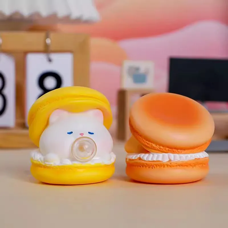 1pcs Macaron Burger Blows Bubbles Office Stress Relief Ornaments Children Fun Decompression Toy Gifts Creative Pinch Squeeze Toy
