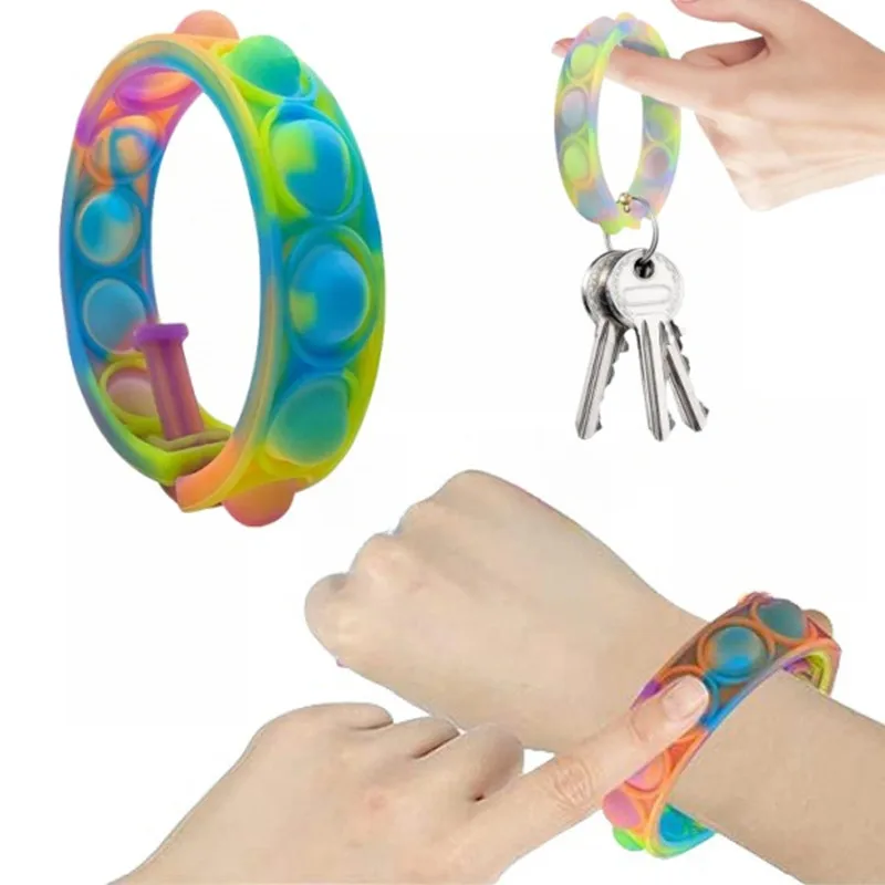 Decompression Bracelet Press Bubble Photosensitive Color Change Bracelet Puzzle Antistress Toy Child Fidget Toys Fun Gift