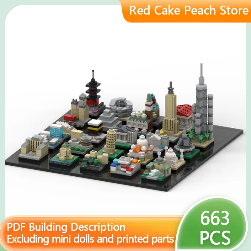 

Street View Model MOC Building Bricks Advent Calendar Architecture Modular Technology Children Holiday Gifts Assemble Toys Suit