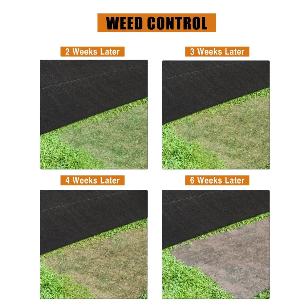 สวนวัชพืชBarrierผ้า 6ftx300ft 3Oz Geotextileผ้าควบคุมGround Coverพรีเมี่ยมความแข็งแรงสูงวัสดุPPน้ําAir