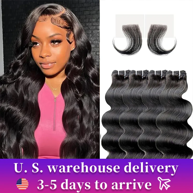 

Human Hair Bundles Natural Black Body Wave Bundles Human Hair Brazilian 100% Unprocessed Remy Hair Weaving Extensions 24 26 Inch