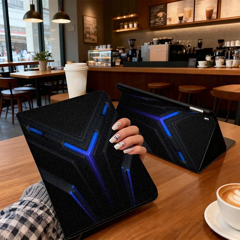 

Carbon Fiber Simple Pattern For iPad Pro Air Mini 2 3 4 5 6 7 7th 8th 9th 10th 11th 10.2 9.7 10.5 10.9 11 13 Inch Tablet Case