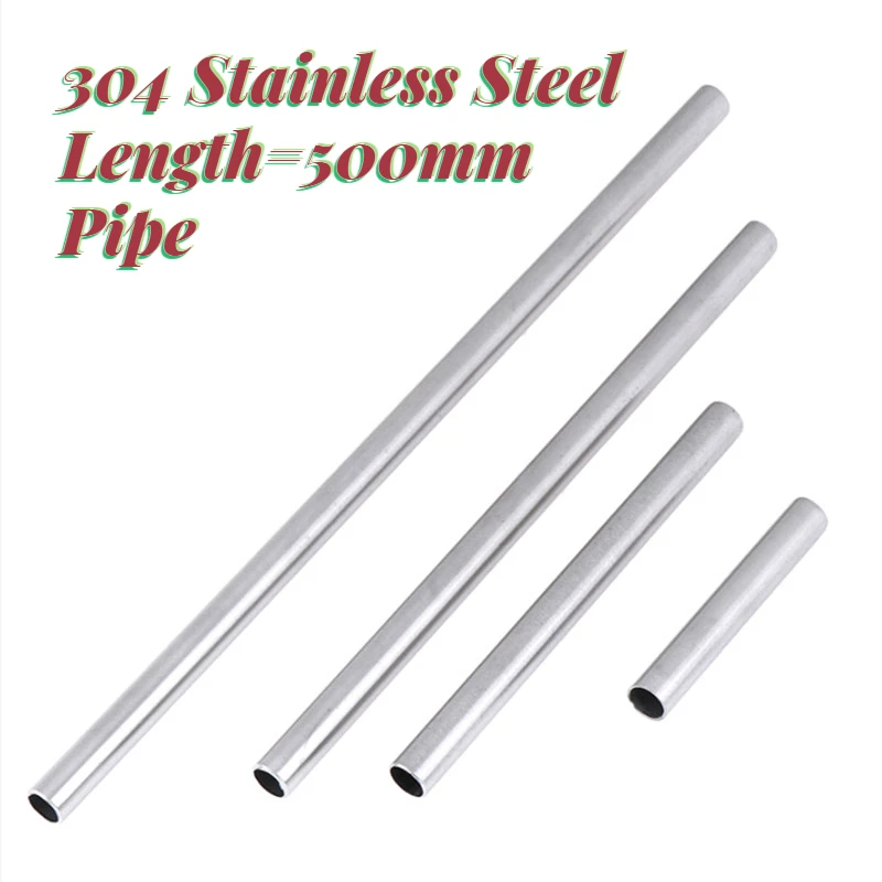 

1pcs OD 8-22mm High Quality 304 Stainless Steel Capillary Tube Stainless Steel Pipe Seamless Hollow Tube Length=500mm