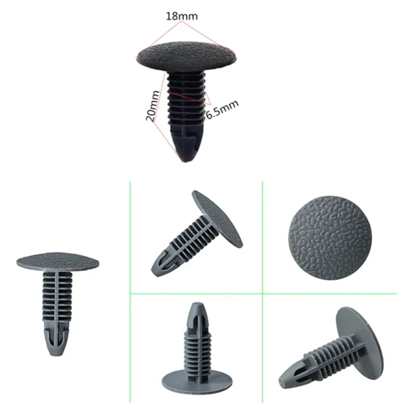 20 peças para furo de 6.5mm oe: 90467-09077 mb189333 clipes de bardo fixo para porta-malas de carro fixadores de retentor interior automático a51